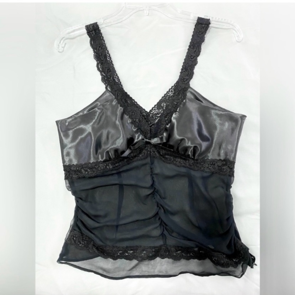 Black Satin & Lace Camisole